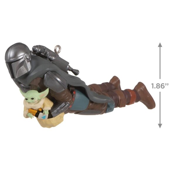 New! Star Wars Mandalorian & Grogu Jetpack Hallmark Keepsake Christmas Ornament - Picture 3 of 5
